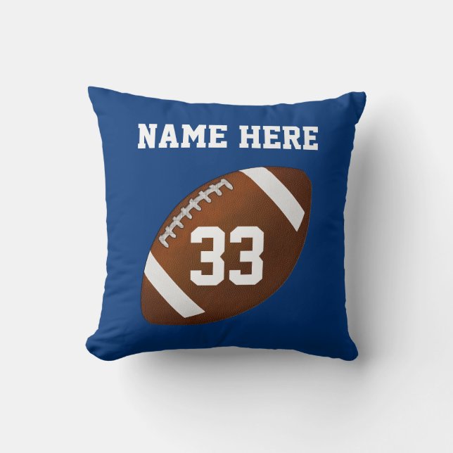 Coussin Le football repose vos COULEURS et TEXTE d'équipe (Recto)