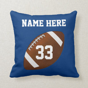 Coussin Le football repose vos COULEURS et TEXTE d'équipe