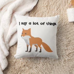 Coussin Le Fox Dit... Drôle Conception Cartoon Mème Intern