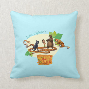 Coussin Le groupe de livre de jungle a tiré 4