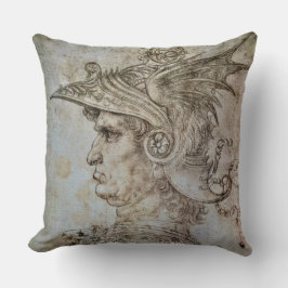 Coussin Le guerrier Helmetted de Leonardo