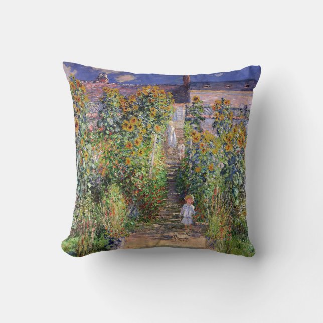 Coussin Le jardin de l'artiste par Claude Monet (Recto)