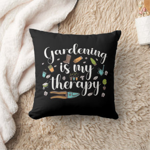 Coussin Le jardinage est ma thérapie Drôle de jardinier Pl