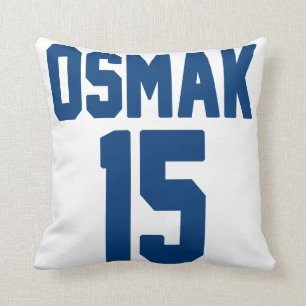 Coussin le jersey d'hockey a personnalisé le carreau 16" 