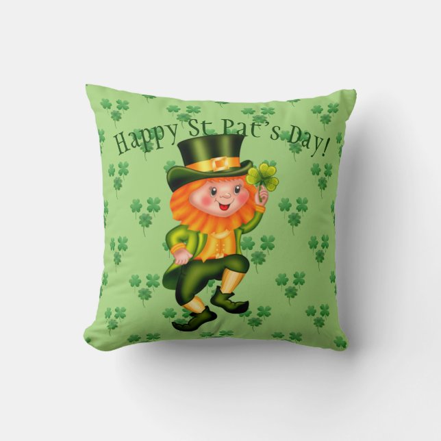 Coussin Le jour de St Patrick de lutin (Recto)