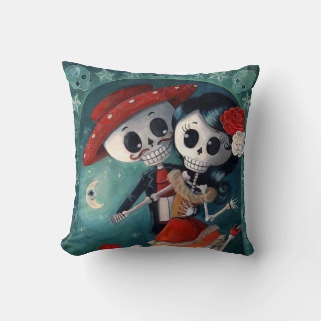 Coussin Le Jour des amateurs de squelettes morts (Recto)