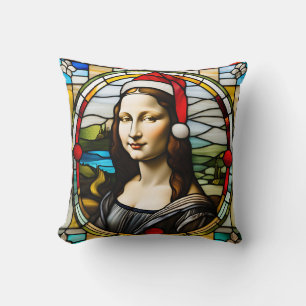 Coussin Le joyeux Mischief de Mona Lisa - Noël 2024