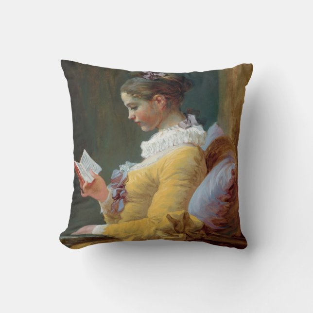 Coussin Le lecteur, Fragonard (Recto)