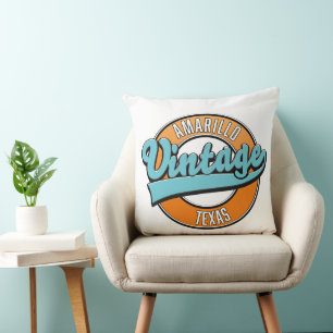 Coussin Le logo rétro de The Bahamas Backpacker World Trav