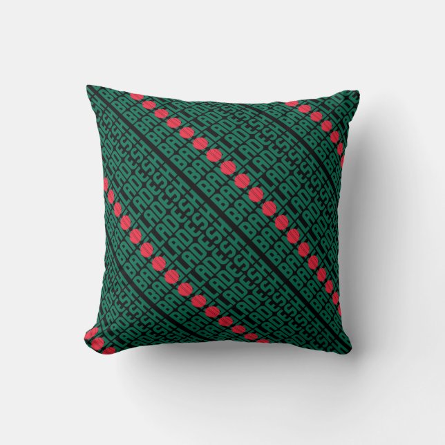 Coussin Le magnifique drapeau national du Bangladesh (Recto)
