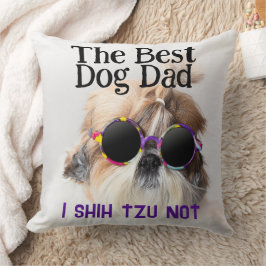 Coussin Le meilleur chien papa Shih Tzu Pas de Fête des pè