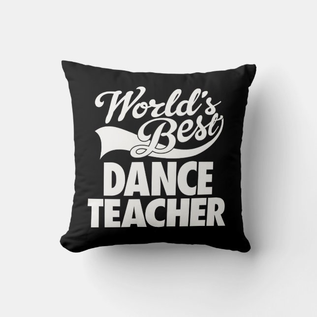 Coussin Le meilleur noir de professeur de la danse du (Recto)