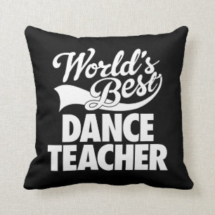 Coussin Le meilleur noir de professeur de la danse du