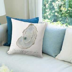 Coussin Le monde est votre huître  Aquarelle Huître