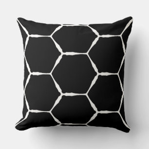 Coussin Le Motif de conception de fils Hexagon blanc