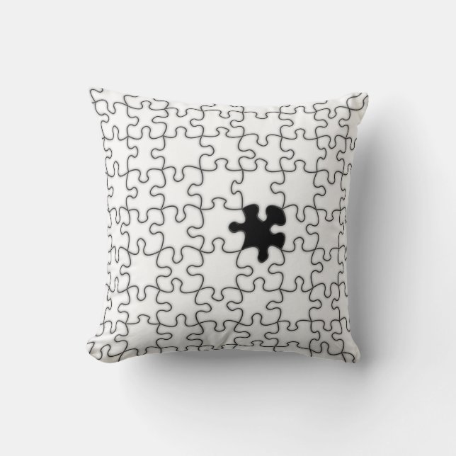 Coussin Le Motif de pièce de casse-tête manquant (Recto)