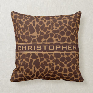 Coussin Le motif d'impression de peau de girafe