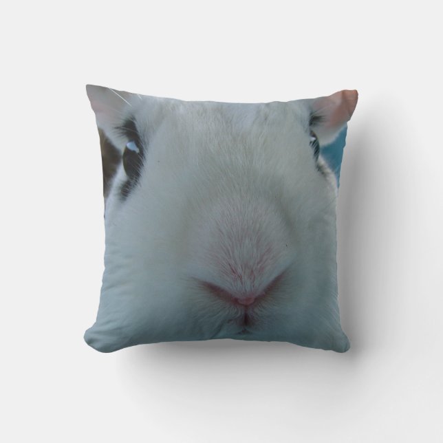 Coussin Le nez de lapin de MHRR ferment le carreau (Recto)