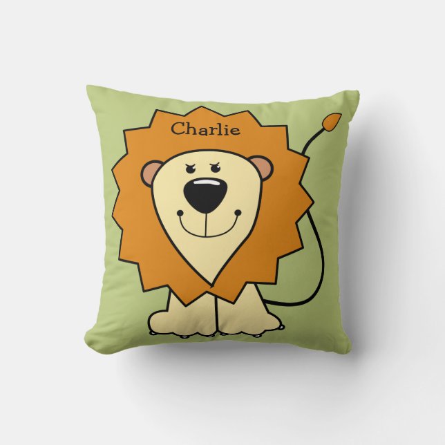 Coussin Le nom fait sur commande d'illustrations animales (Recto)