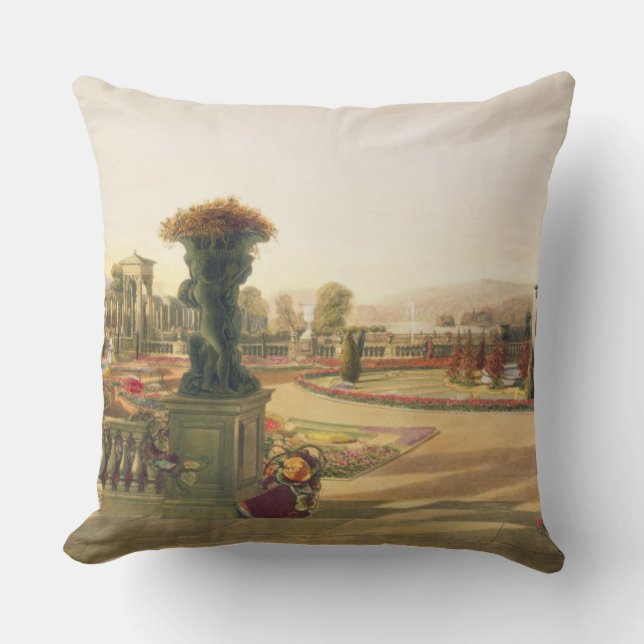Coussin Le Parterre, Trentham Hall fait du jardinage, pub. (Recto)