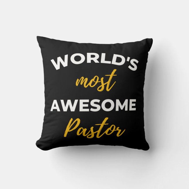 Coussin Le Pasteur le plus génial du monde (Recto)