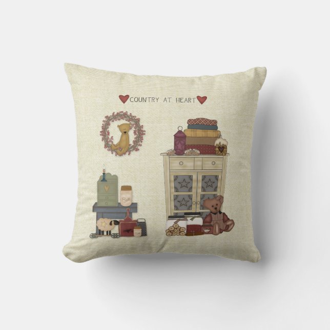 Coussin Le pays au coeur (Recto)