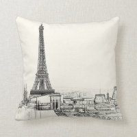 Le paysage urbain de Paris de Tour Eiffel esquisse