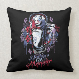 Coussin Le peloton de suicide   Harley Quinn a encré le