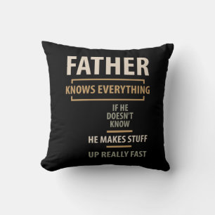 Coussin Le Père connaît tout - Cadeaux Père et grand-père