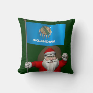 Coussin Le Père Noël Avec L'Ensigne D'Oklahoma