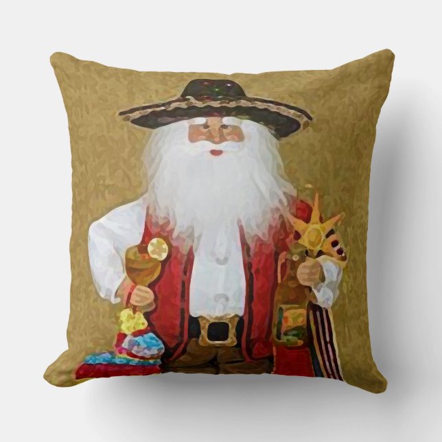 Coussin Le père noël texan du sud-ouest mexicain (Recto)