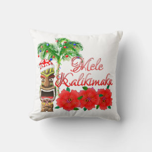 Coussin Le père noël Tiki Mele Kalikimaka