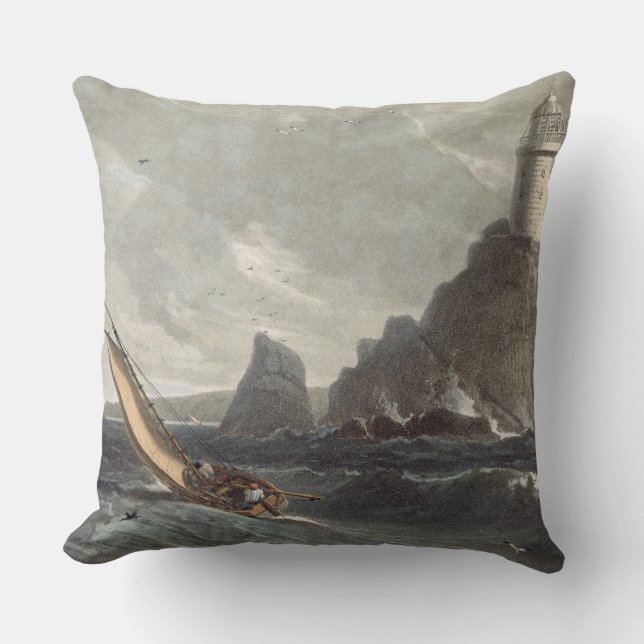 Coussin Le phare de drakkars des terres finissent, les (Recto)