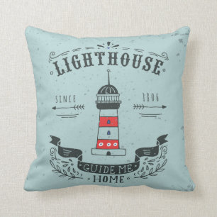Coussin Le phare me guident l'affiche à la maison