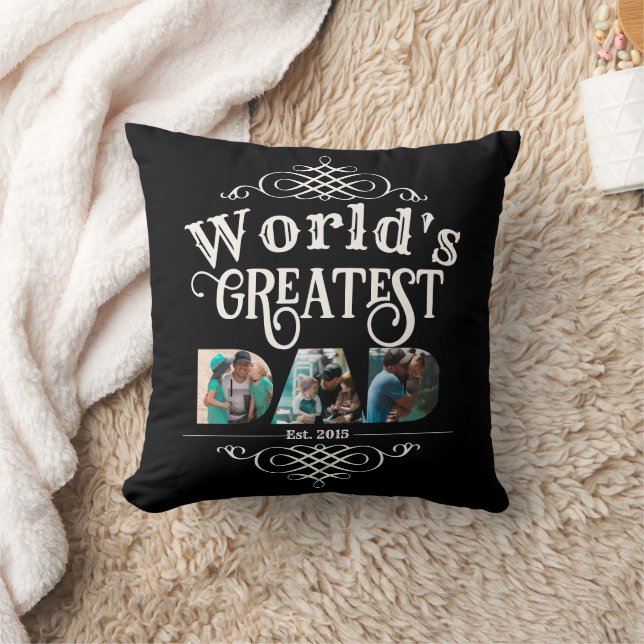 Coussin Le plus grand DAD du monde avec 3 coupures de lett (Couverture)