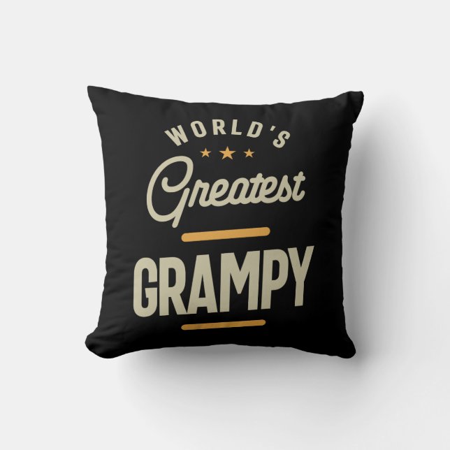 Coussin Le plus grand Grampy du monde - Grand-père (Recto)