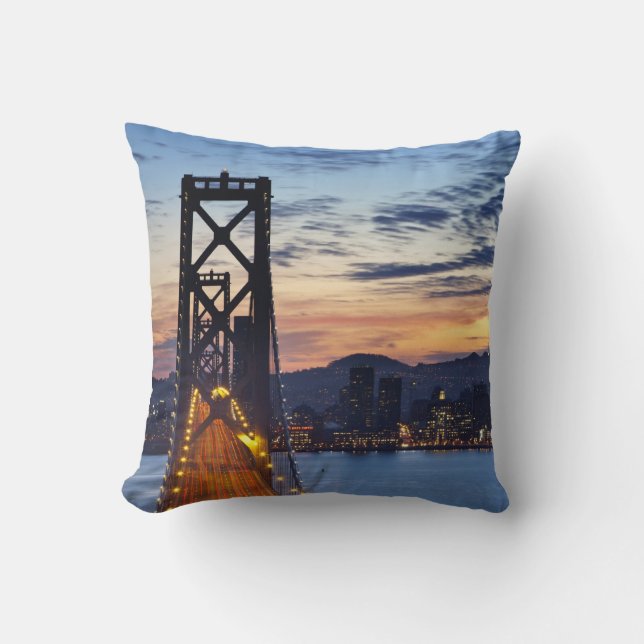 Coussin Le pont de la baie de Treasure Island (Recto)