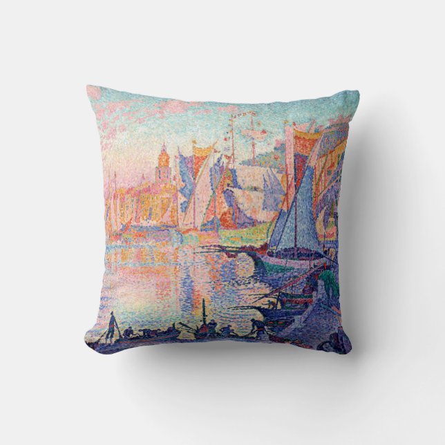 Coussin Le Port de Saint-Tropez, Signac (Recto)