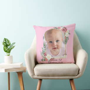 Coussin Le premier Noël de bébé Nouveau-né Cadeau souvenir