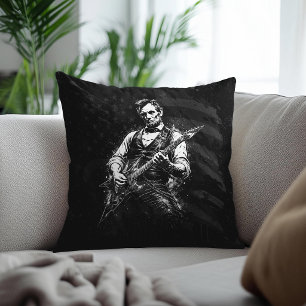 Coussin Le président Abraham Lincoln jouant de la guitare
