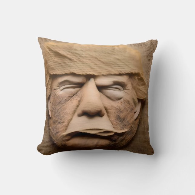 COUSSIN LE PRÉSIDENT DONALD TRUMP BURLAP DESIGN (Recto)