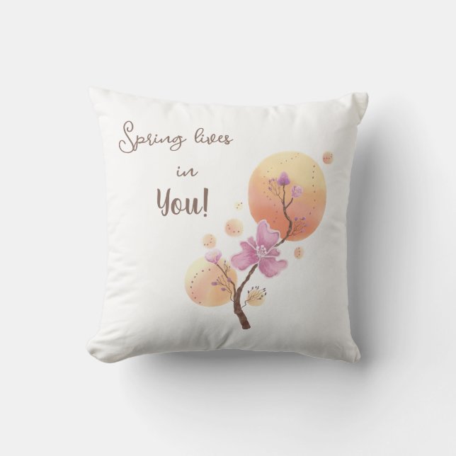 Coussin Le printemps vit sur vous floraison fleurie Jeu d' (Recto)