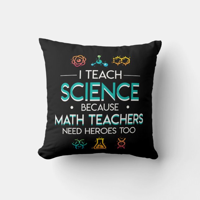 Coussin Le professeur de Sciences enseignent le héros du (Recto)