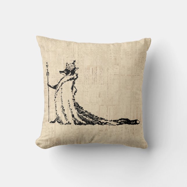 Coussin Le renard avec l'art antique de la Couronne L'art  (Recto)