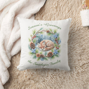 Coussin Le renard dormant pendant les vacances de la couro