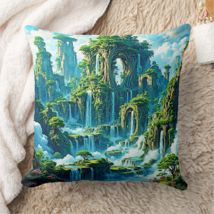 Coussin Le rêve de l'arbre de cascade