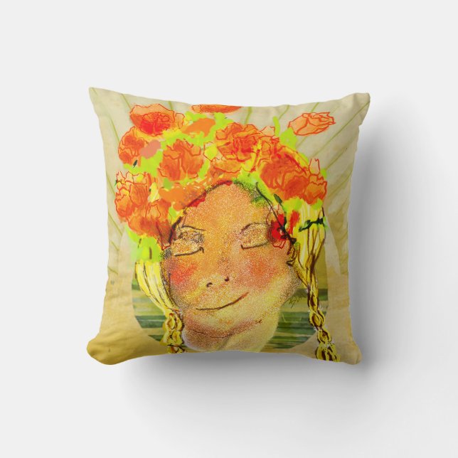 Coussin Le rêve d'une femme personnalise l'attraction posi (Recto)