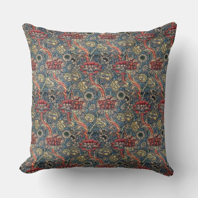 Coussin Le réversible Vintage William Morris Wandle (Recto)