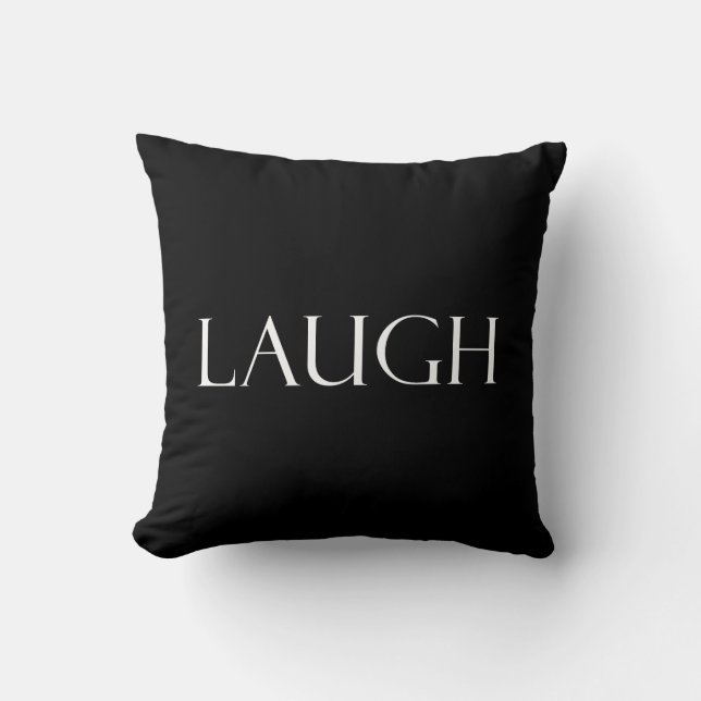 Coussin Le rire cite la citation inspirée de rire (Recto)