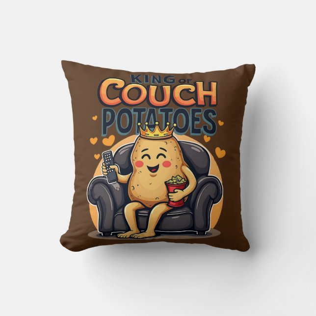Coussin Le roi des pommes de terre de canapé - Funny Potat (Recto)